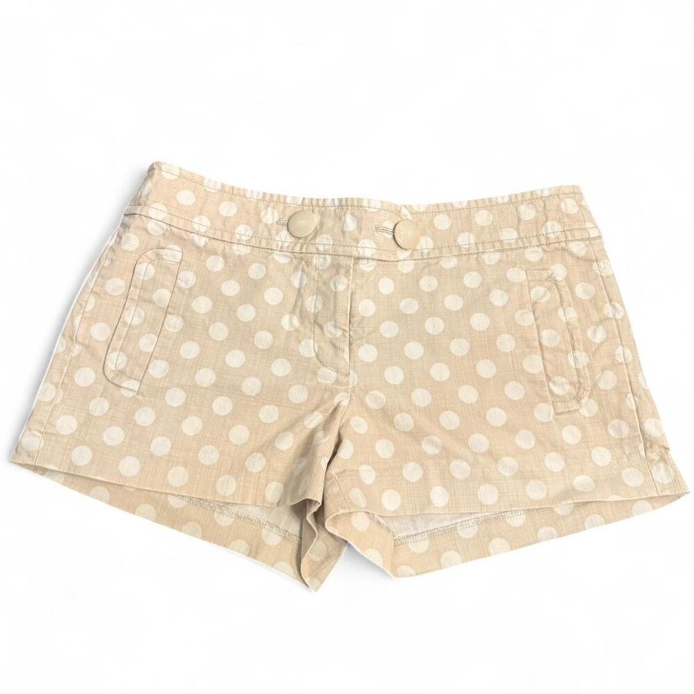 Vintage J.Crew polka dot shorts in khaki color